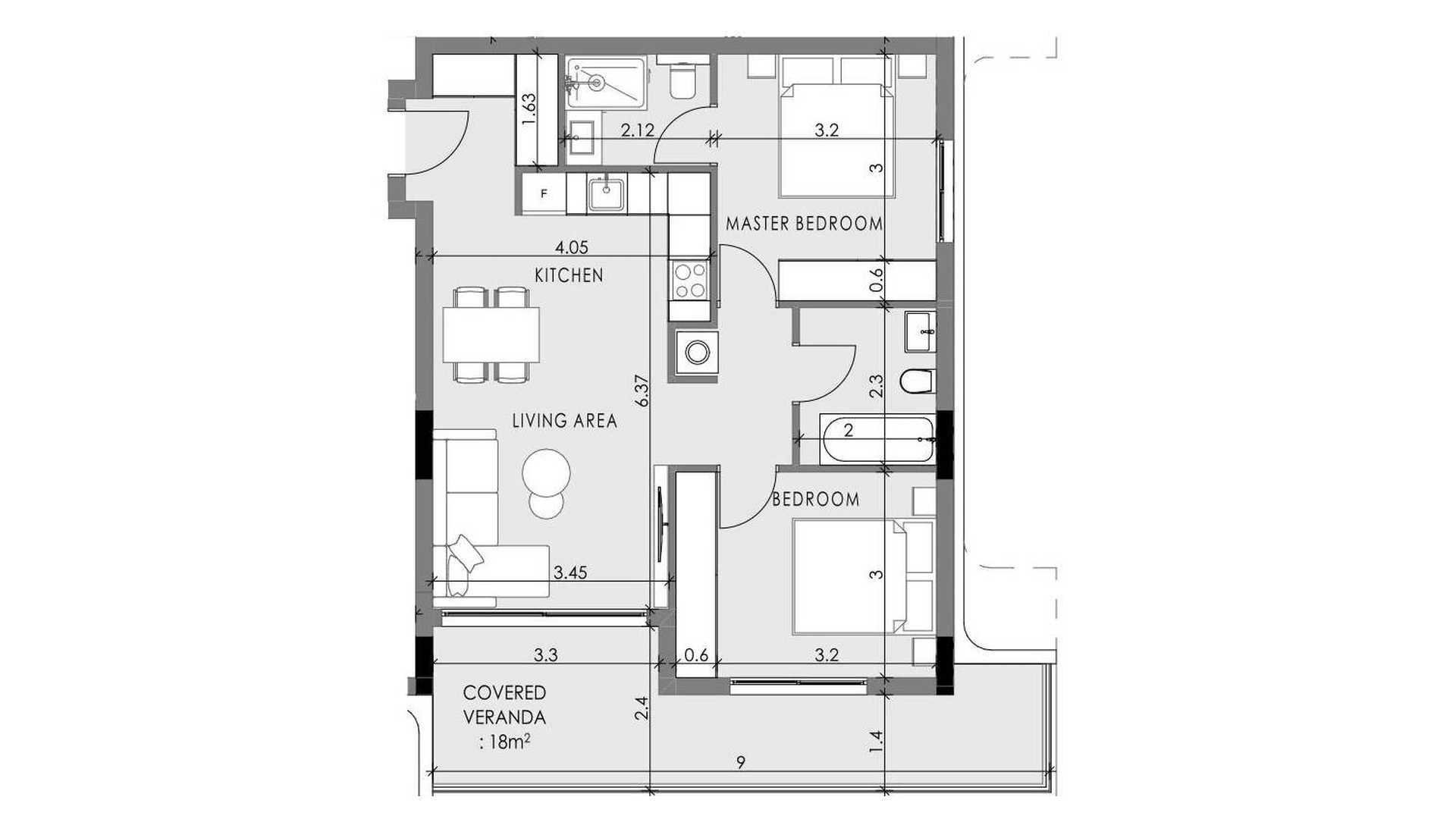 2 dormitorios Apartamento en QUARTER FIVE Germasogeia, Limassol, Chipre No. 57863