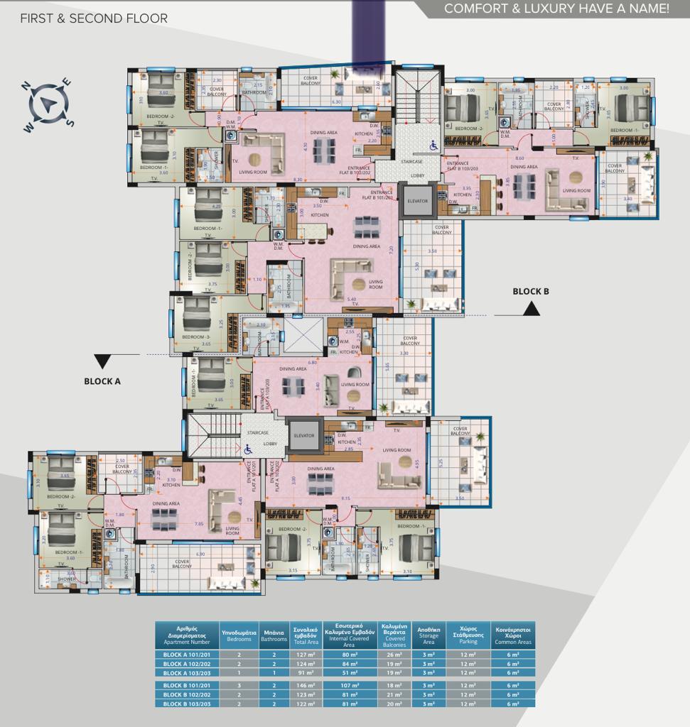 2 bedrooms Apartment in Larnaca, Larnaka, Cyprus No. 23328
