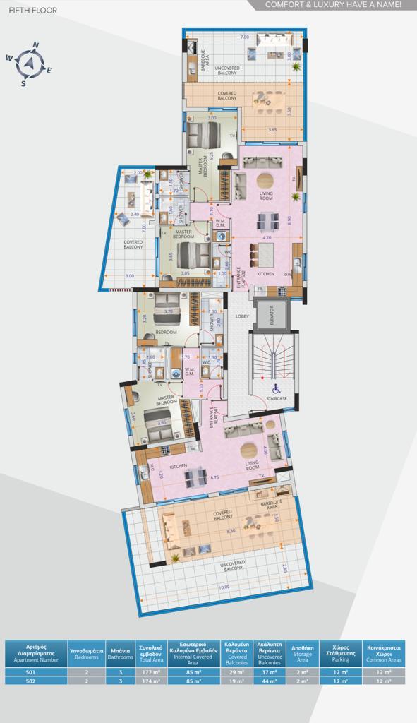 2 dormitorios Apartamento en Larnaca, Larnaka, Chipre No. 23319