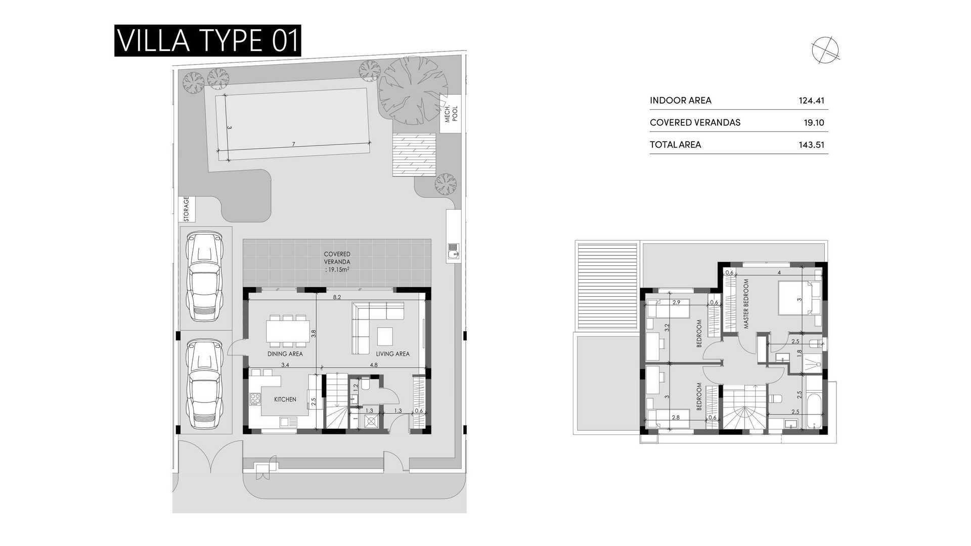 Вилла с 3 спальнями в VENTI VILLAS, Гермасойя, Лимасол, Кипр № 57869