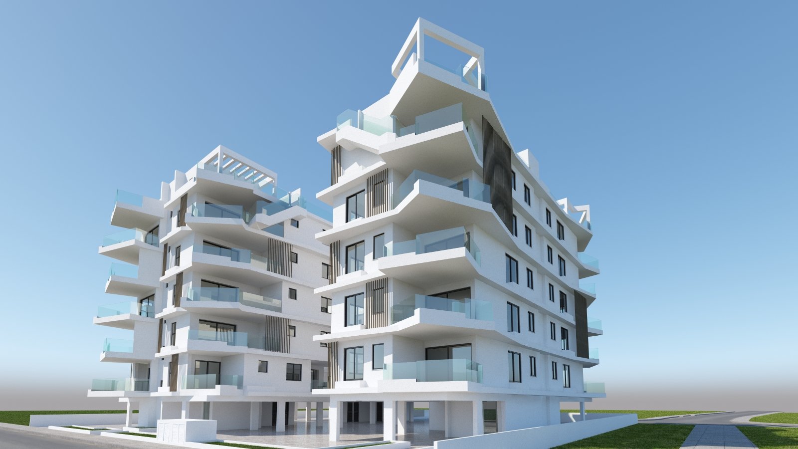 Квартира с 2 спальнями в Ларнака, Кипр № 23354