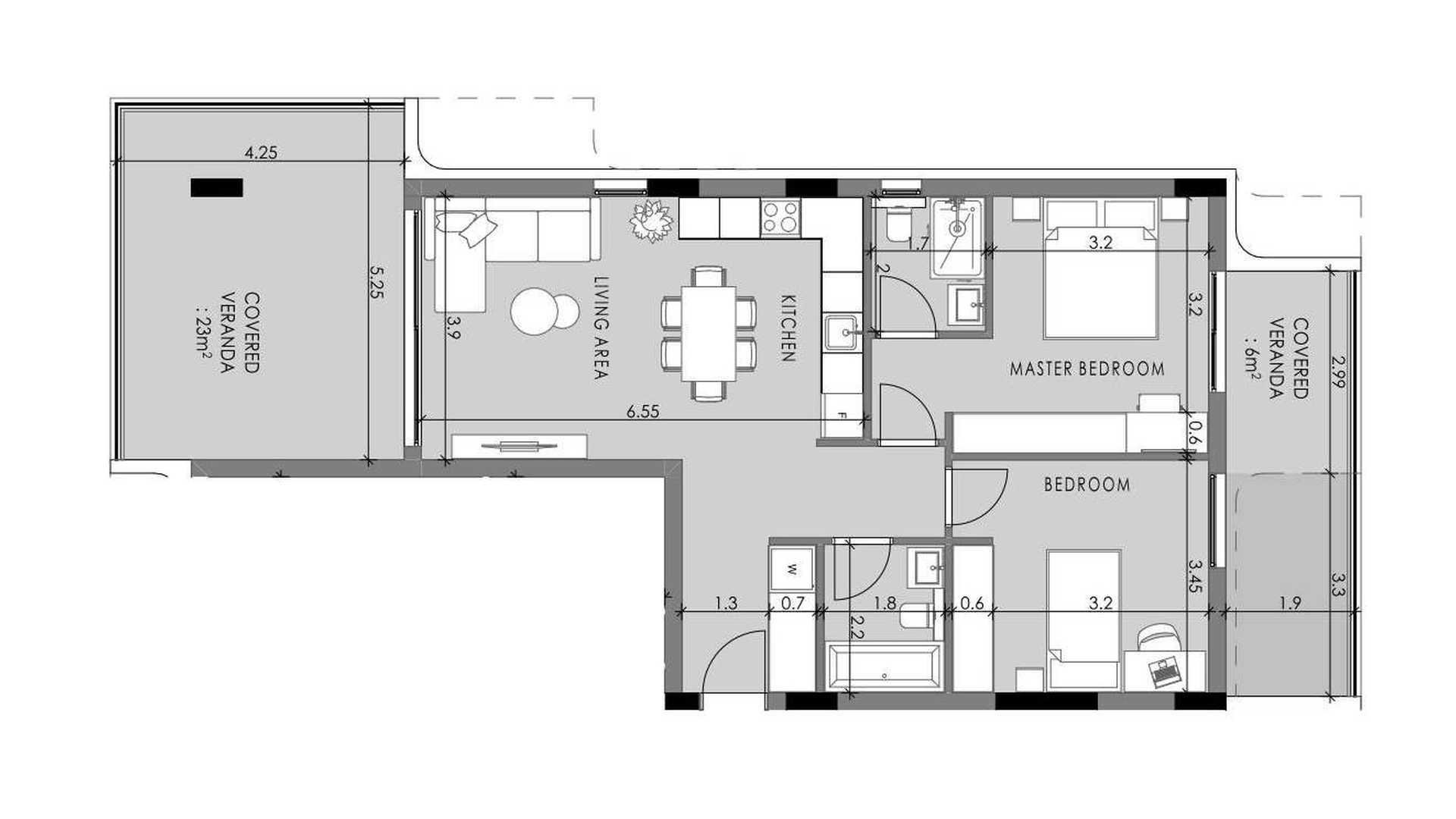 2 dormitorios Apartamento en QUARTER FIVE Germasogeia, Limassol, Chipre No. 57857