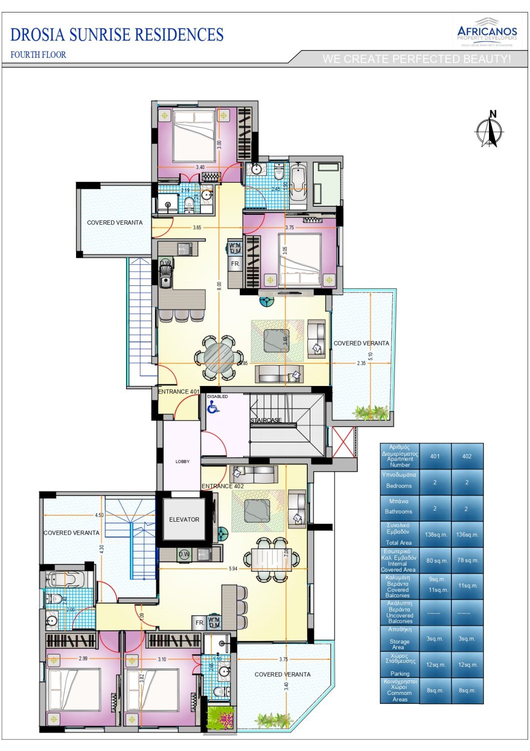 2 bedrooms Apartment in Larnaca, Larnaka, Cyprus No. 23346