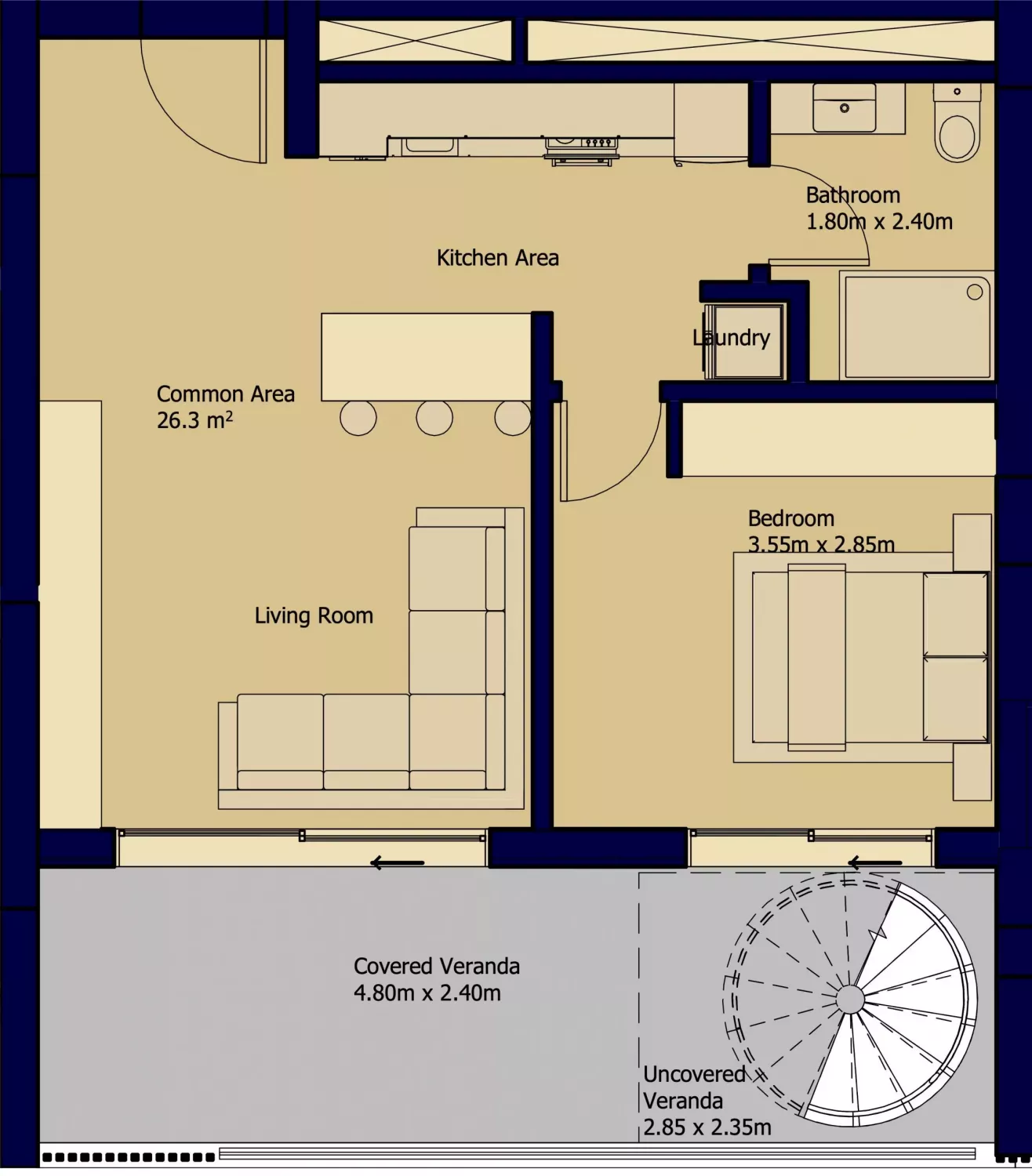 1 bedroom Penthouse in Limassol, Cyprus No. 35716
