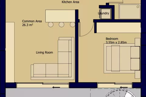 1 bedroom Penthouse in Limassol, Cyprus No. 35716