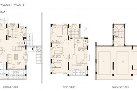 Villa floor plan «3BR-11», 3 bedrooms in Agnades Village