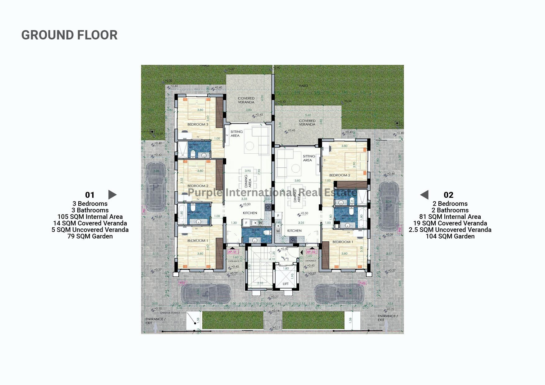 3 dormitorios Apartamento en Larnaca, Larnaka, Chipre No. 35099