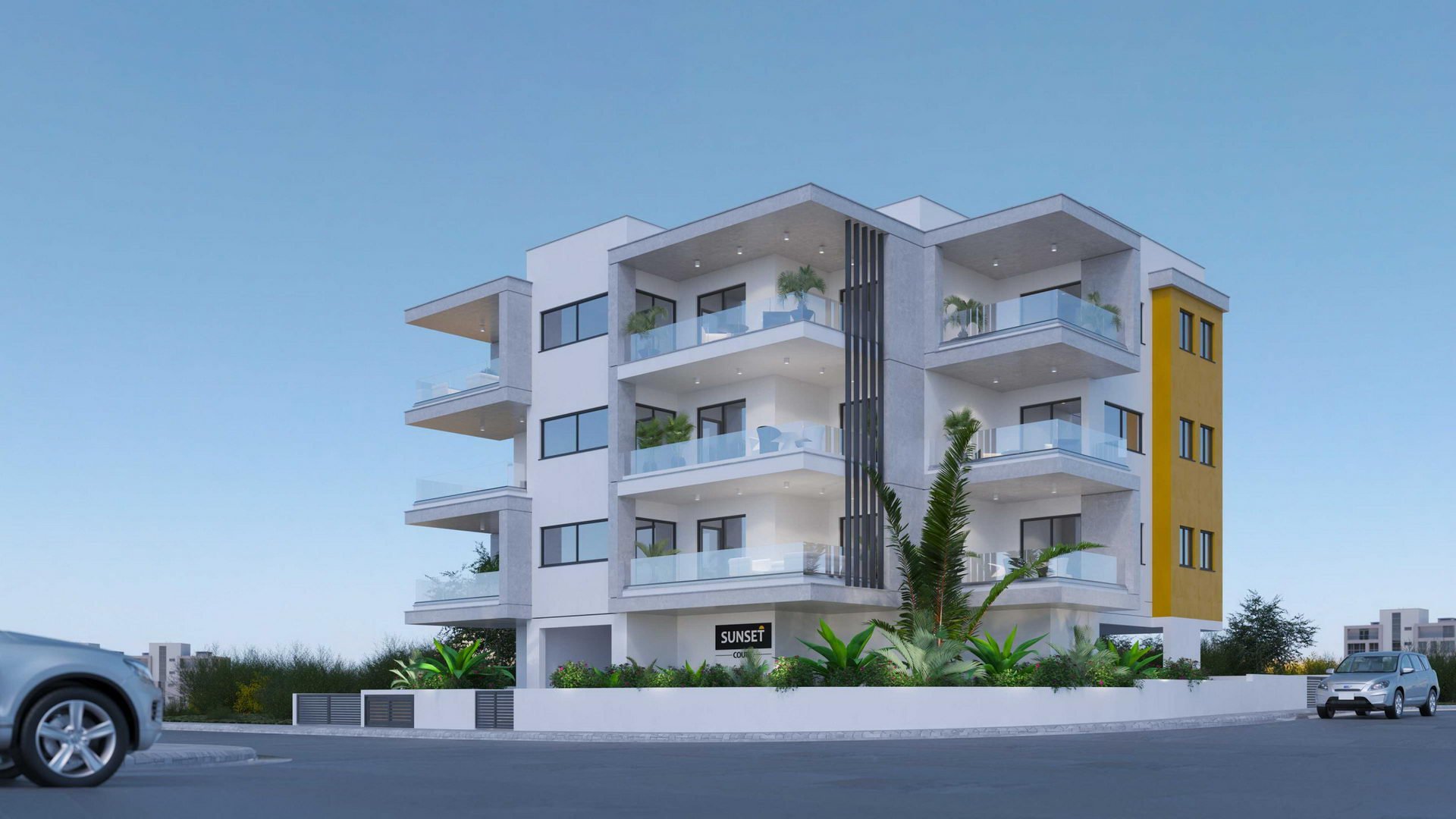 Sunset Court in Omonoia, Limassol, Cyprus No. 8990