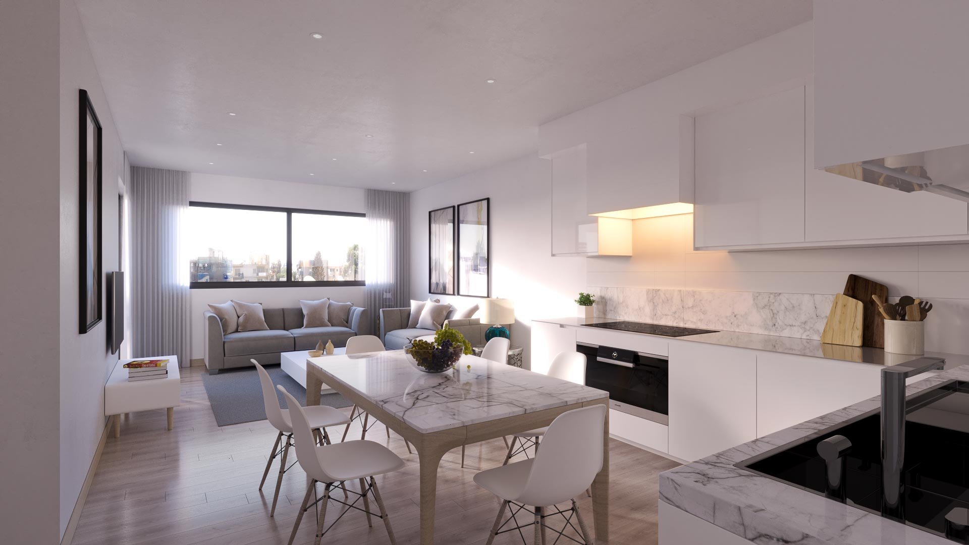 Sunset Court in Omonoia, Limassol, Cyprus No. 8990