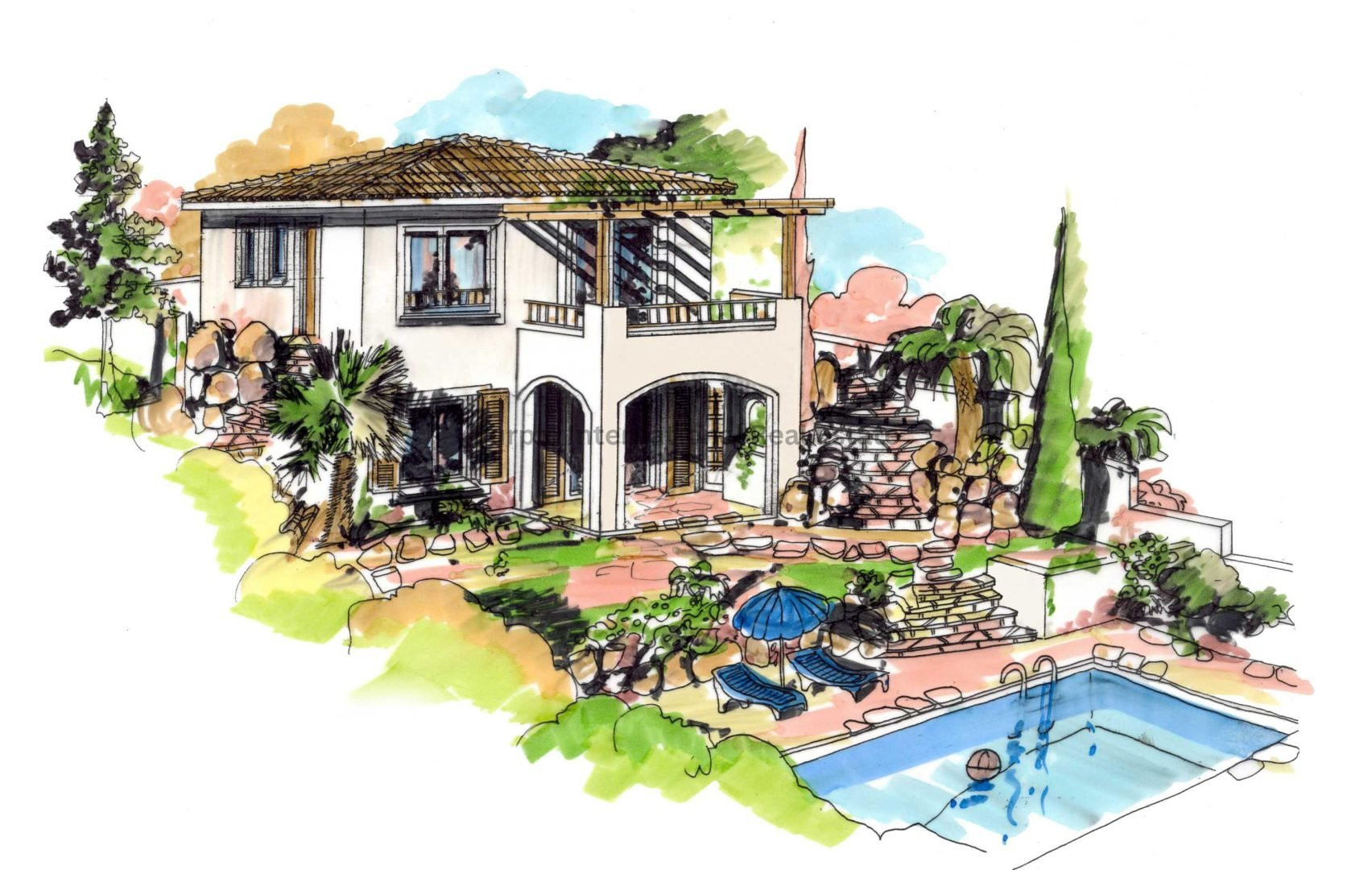 3 dormitorios Villa en Tala, Paphos, Chipre No. 37593