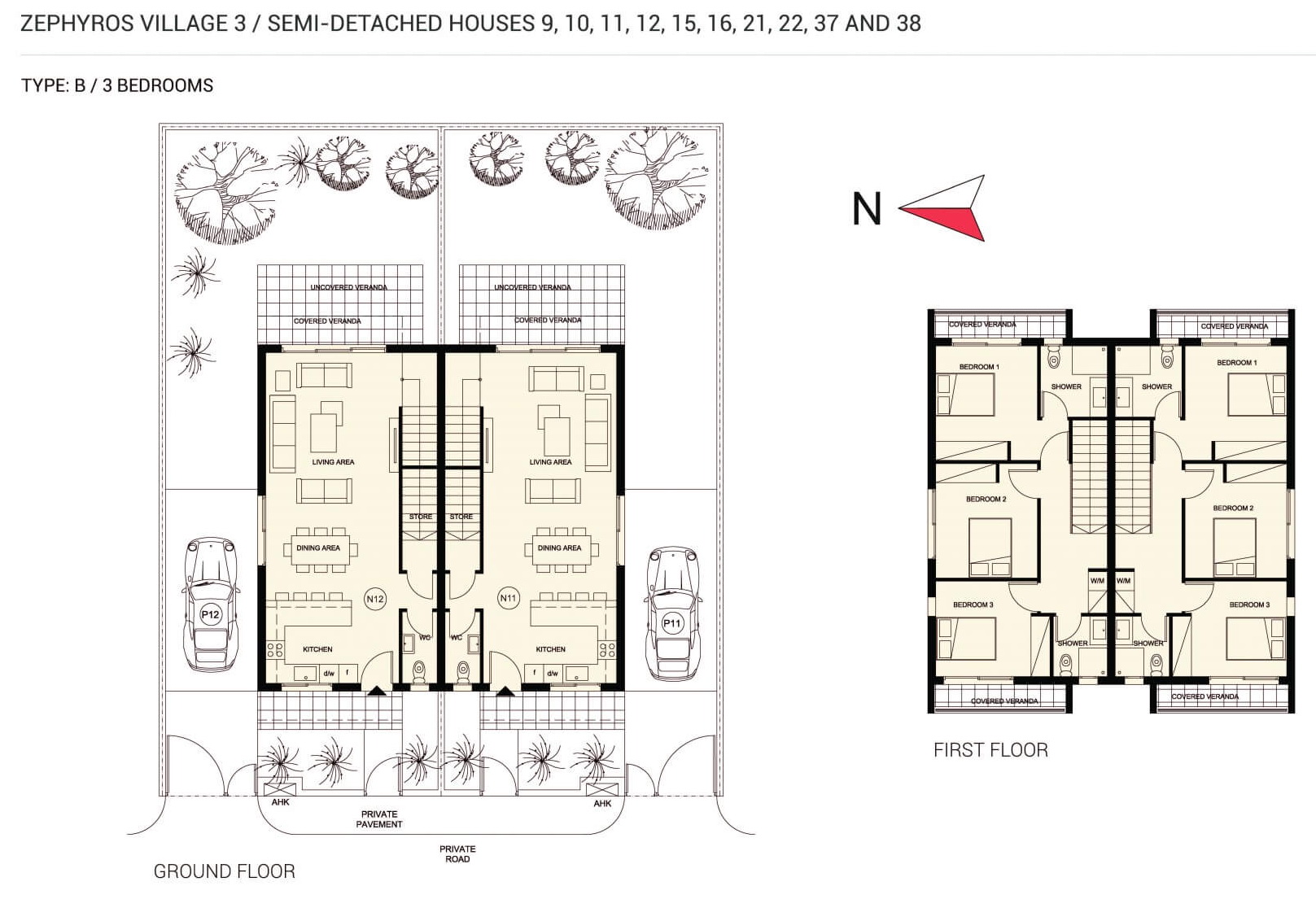 3 dormitorios Maisonette en Zephyros Village 3 Mandria, Paphos, Chipre No. 9096