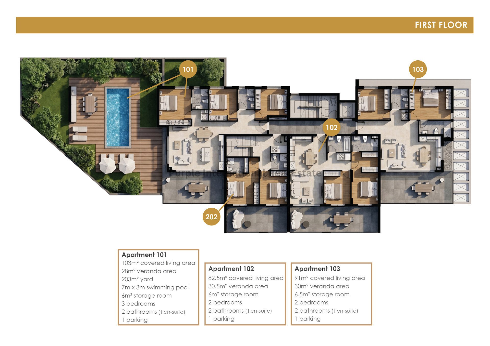 3 bedrooms Apartment in Oroklini, Larnaka, Cyprus No. 57258