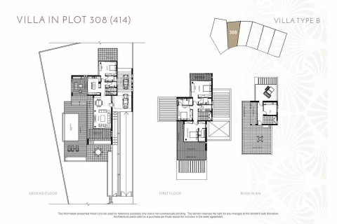 Планировка Виллы «Villa 308» с 4 спальнями в ЖК ELITE RESIDENCES
