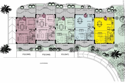 Планировка Мезонета «3BR-6» с 3 спальнями в ЖК Pearl Park Residences