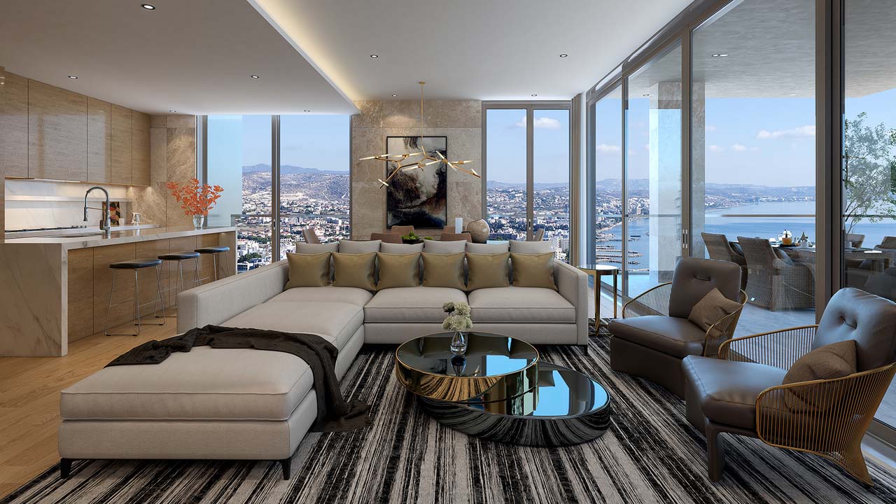2 dormitorios Apartamento en Dream Tower Limassol, Chipre No. 23655