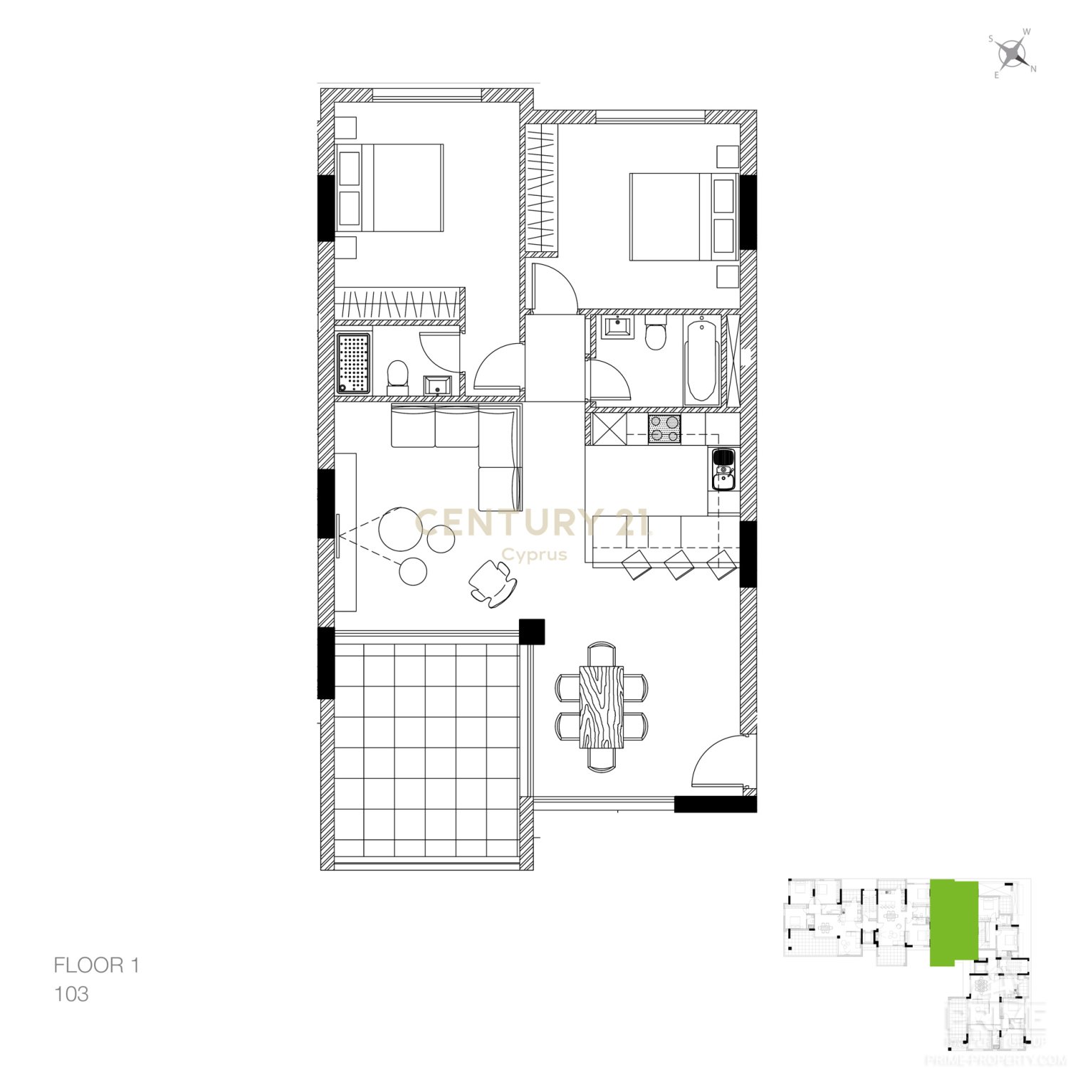 2 chambres Appartement à Germasogeia, Limassol, Chypre No. 55991