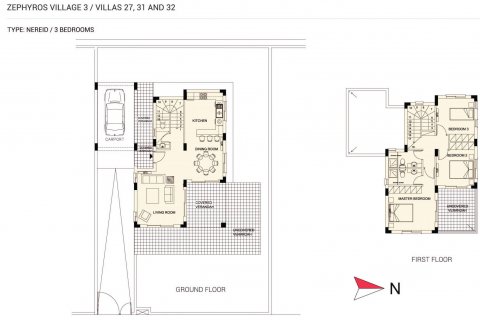 Villa floor plan «3BR-11», 3 bedrooms in Zephyros Village 3