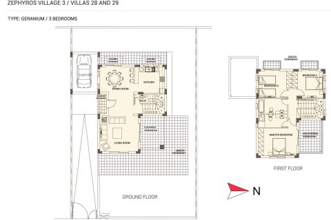 Villa floor plan «3BR-12», 3 bedrooms in Zephyros Village 3