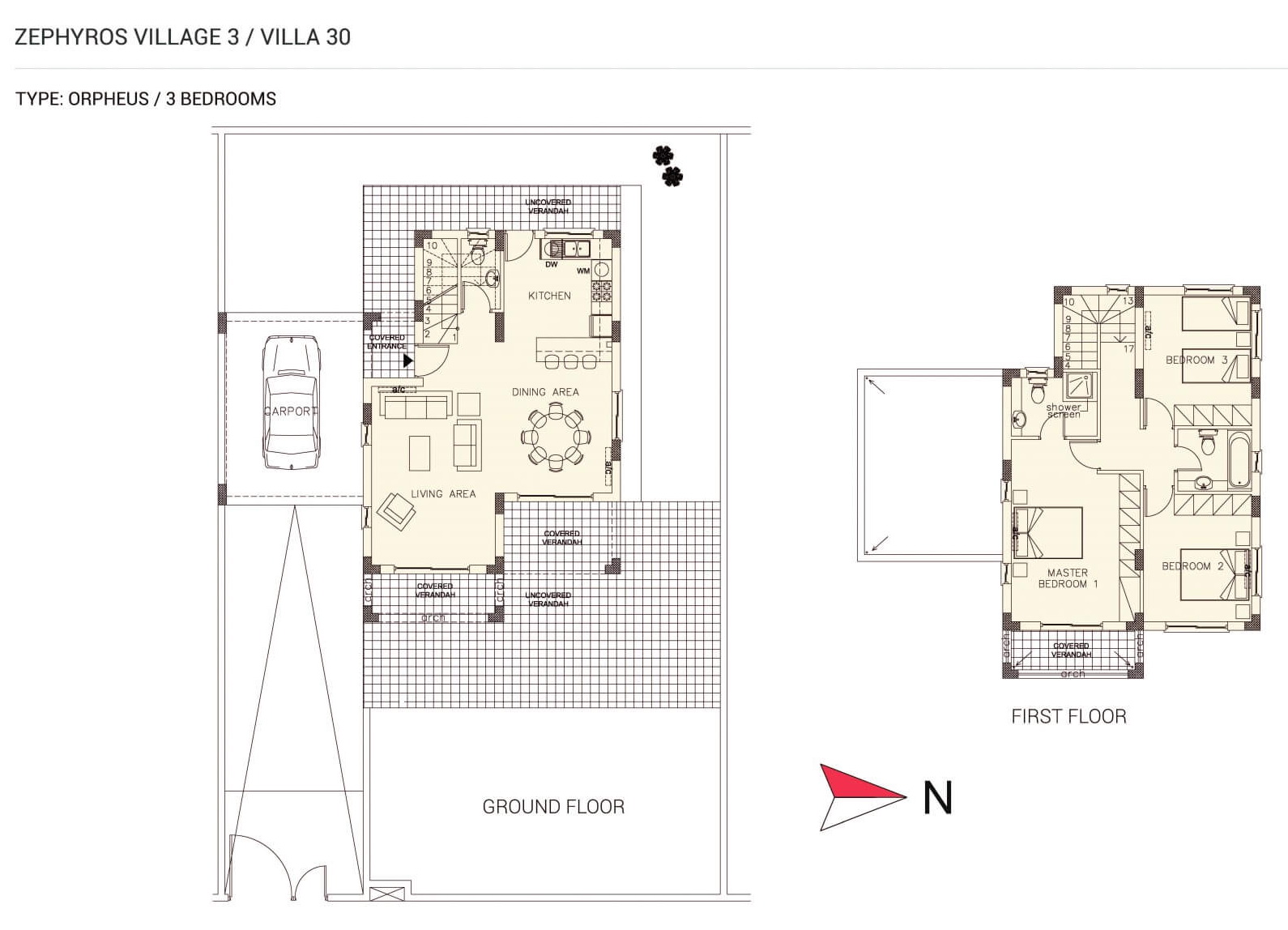 3 bedrooms Villa in Zephyros Village 3 Mandria, Paphos, Cyprus No. 9133