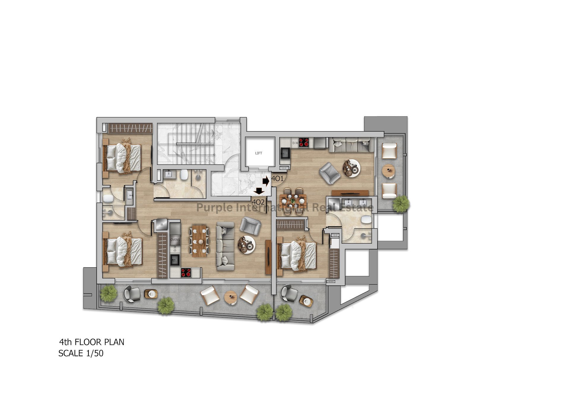 2 dormitorios Apartamento en Larnaca, Larnaka, Chipre No. 53044