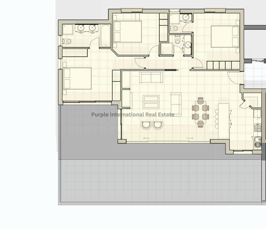 3 dormitorios Apartamento en Chloraka, Paphos, Chipre No. 8196