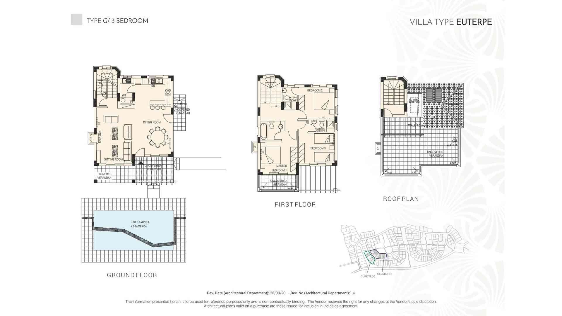 3 bedrooms Villa in PREMIER RESIDENCES Kouklia, Paphos, Cyprus No. 5465