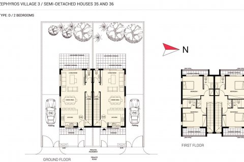Maisonette floor plan «2BR-7», 2 bedrooms in Zephyros Village 3