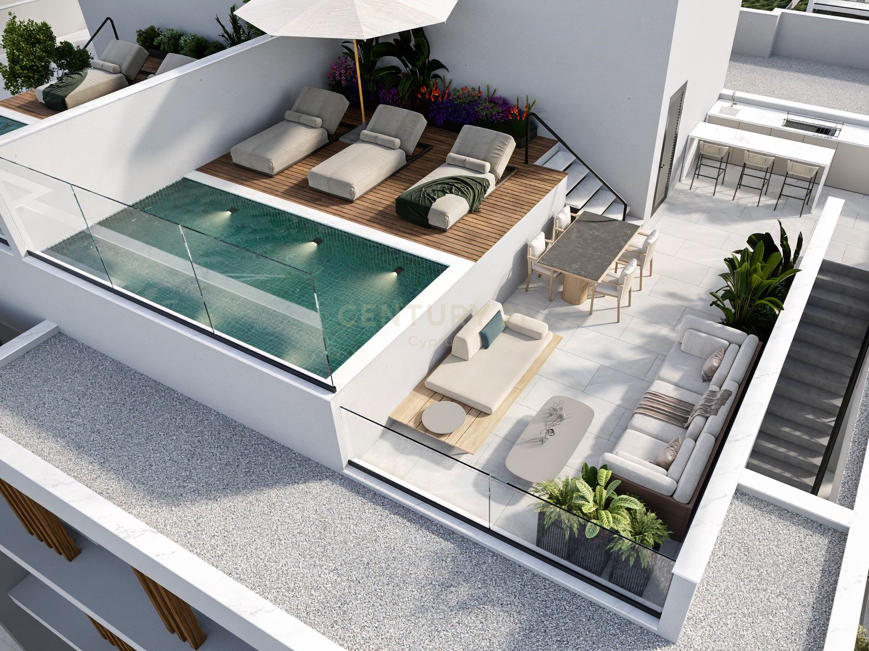3 bedrooms Penthouse in Mouttagiaka, Limassol, Cyprus No. 55217
