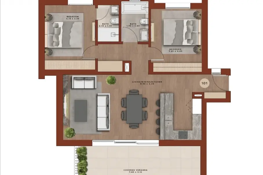 1 bedroom Apartment in Germasogeia, Limassol, Cyprus No. 4931