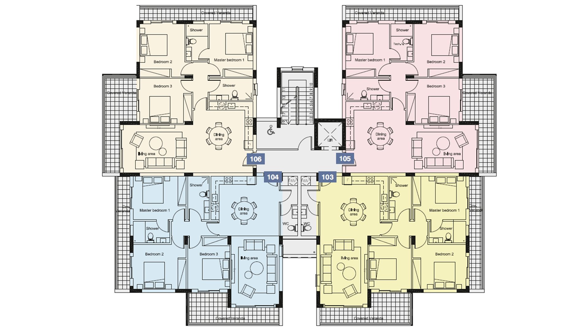 3 dormitorios Apartamento en Onero Residences Paphos, Chipre No. 4503