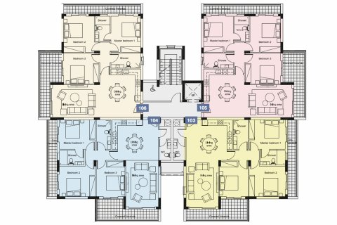 Apartment floor plan «3BR-5», 3 bedrooms in Onero Residences