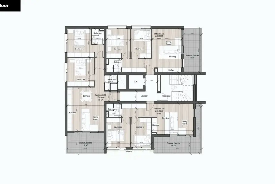 Квартира с 2 спальнями в Лимассол, Лимасол, Кипр № 35349