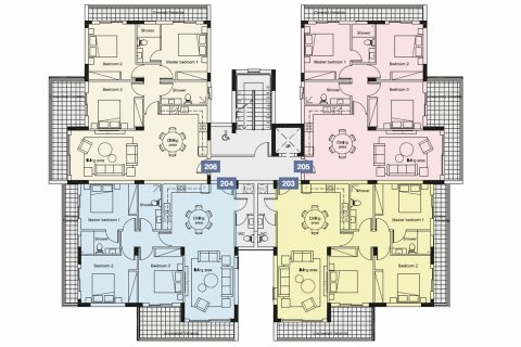 Apartment floor plan «3BR-6», 3 bedrooms in Onero Residences