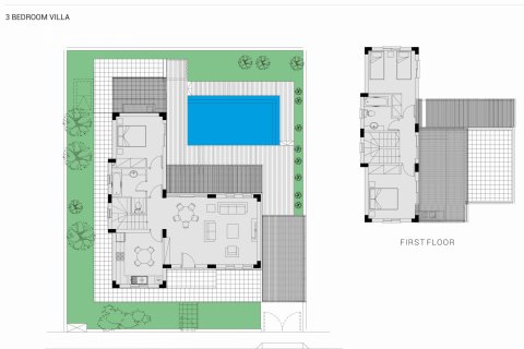 Villa floor plan «3BR-1», 3 bedrooms in Plage Residences 2