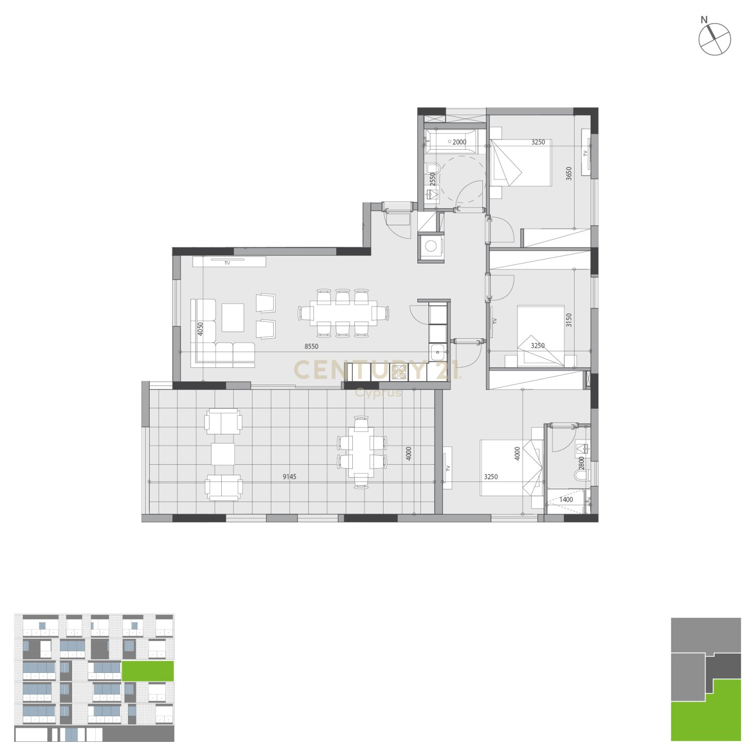 3 dormitorios Apartamento en Germasogeia, Limassol, Chipre No. 53920