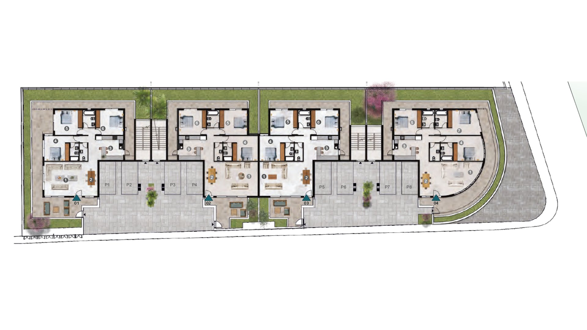 3 dormitorios Villa en Park Avenue Residences Paphos, Chipre No. 5219