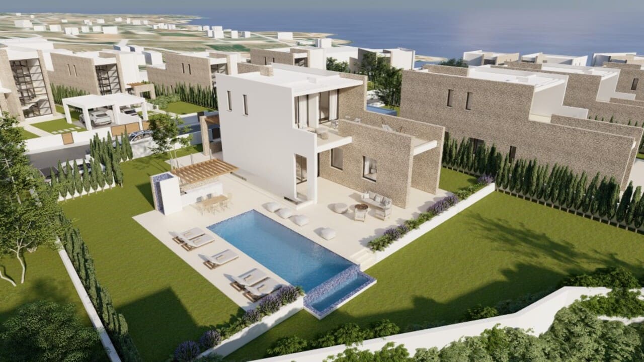 Вилла с 6 спальнями в Sunset View Villas, Пейя, Пафос, Кипр № 22341