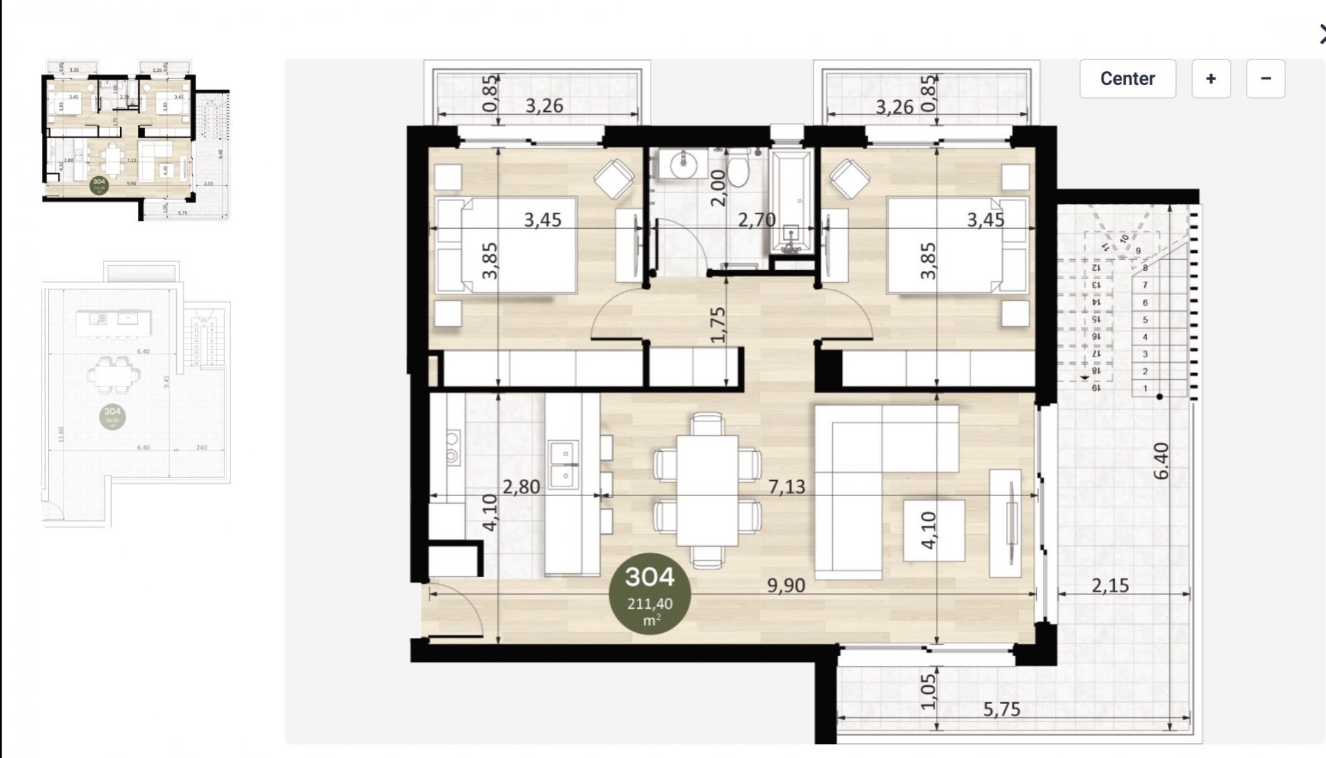 2 bedrooms Penthouse in Mouttagiaka, Limassol, Cyprus No. 37007